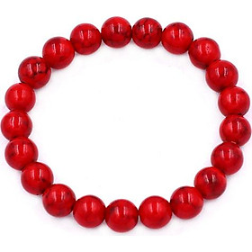 Chuỗi hạt đeo tay San Hô Đỏ Sọc 8 ly 21 hạt - một trong bảy bảo vật của nhà Phật