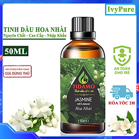 Tinh Dầu Hoa Nhài TIDAMO 50ML Nhập Khẩu, Có Kiểm Nghiệm, Hương Thơm Dịu Nhẹ Quý Phái - Tinh Dầu Hoa Lài Jasmine Xông Thơm Phòng, Thư Giãn và Tốt Cho Sức Kh