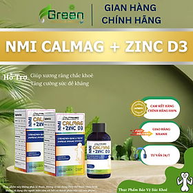 [TPBVSK] COMBO 2 hộp Syrup NMI CalMag + ZincD3 - Hỗ trợ giúp xương, răng chắc khỏe (Chai 120ml)