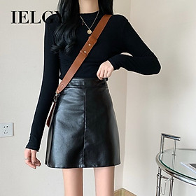 Chân Váy Chữ A Da Pu Lưng Cao Kiểu Hàn Quốc Thời Trang Mùa Thu