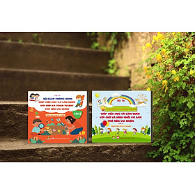 BỘ SÁCH THÔNG MINH GIÚP VIỆC HỌC VÀ LÀM QUEN VỚI CHỮ VÀ TOÁN + HÌNH KHỐI CƠ BẢN TRỞ NÊN VUI NHỘN: COMBO TẬP 3 + 4
