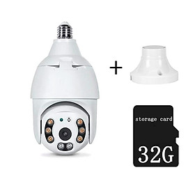 Bóng đèn Camera Camera giám sát Đèn Wifi Ampoule Webcam Đủ màu Không dây Video trong nhà Giám sát an ninh Camera quan sát gia đình Kích thước cảm biến: 2MP Thẻ TF 32G