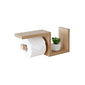 kệ gỗ treo giấy vệ sinh kệ để đồ cây cảnh mini điện thoại chất liệu gỗ tự nhiên cao cấp