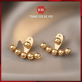 Bông tai titan bi không đen - trang sức bé heo bhbt478