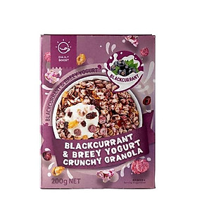 Yến mạch nướng sữa chua, mâm xôi và quả lí gai đen - 200g/ hộp