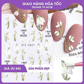 Sticker hoa nổi 5D trang trí móng nail 1128