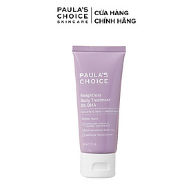 Kem dưỡng thể trị viêm lỗ chân lông chứa 2% BHA Paula's Choice Weightless Body Treatment 2% BHA Trial size 60 ml 5707