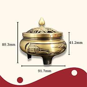 Mua Lư xông trầm cao cấp bằng đồng nguyên khối chạm khắc tinh tế