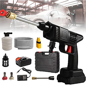 Mua Máy xịt rửa xe máy ô tô áp lực cao bọt tuyết HITACHI 199V cầm tay PIN SẠC CỰC MẠNH dùng gia đình giá rẻ
