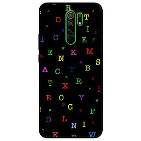 Ốp lưng dành cho Xiaomi Redmi 9 mẫu Bảng Chữ Cái Đa Màu