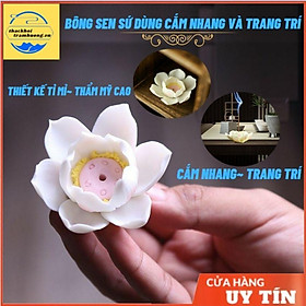 Mua Đế cắm nhang hình bông hoa sen gốm sứ cao cấp siêu đẹp  hoa sen sứ trang trí decor