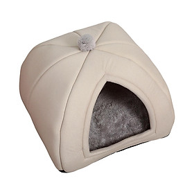 2Pcs Cat Warm House Dog Tent Ball Decorative Hut Nest  Soft Removable Washable Pad Washable Nonslip Bottom Cozy Cave Pet Bed for Indoor Cats