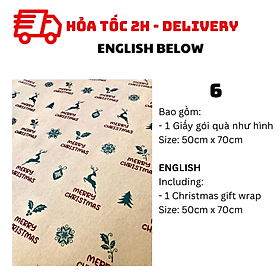 Giấy Gói Quà Giáng Sinh Nhiều Mẫu - Christmas Gift Wrap BBNE61