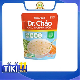 Cháo tươi dinh dưỡng Dr.Cháo gói 240g - Cá hồi đậu hà lan hạt sen