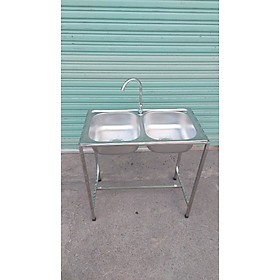 Mua Bồn rửa inox đôi Juno Sofa Ngang 77 x sâu 47 x cao 81 cm  tặng kèm bộ xả
