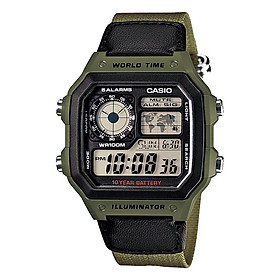 Đồng hồ nam dây vải Casio Standard chính hãng AE-1200WHB-3BVDF