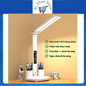 Đèn Học Để Bàn Led Chống Cận Thị Có Màn Hình LCD Hiển Thị Đồng Hồ