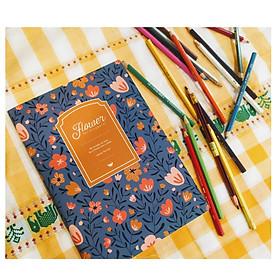 Vở kẻ ngang Crabit Flower Hoa đỏ - 120 trang - 183x260mm