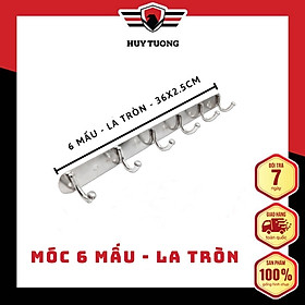 Móc treo quần áo gắn tường từ 6 đến 10 mấu inox ( không gỉ sét )