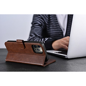 Bao da dành cho iPhone 12 series PU Leather wallet case XoomZ - Hàng chính hãng