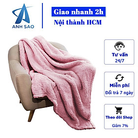 Mền lông cừu 2 mặt cao cấp A kích thước 2m x 2m3 - ấm áp, êm ái