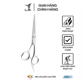 Kéo cắt tóc LS lưỡi thẳng quai offset vênh đỡ ngón cố định CB13/5.5