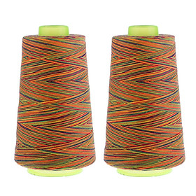 2pcs Rainbow Polyester Cross Stitch Floss Stitch Thread Sewing Accessories