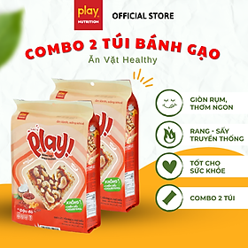 Combo 2 túi bánh gạo dinh dưỡng PLAY Let’s play - Thanh gạo lứt ngũ cốc, bánh ăn vặt healthy