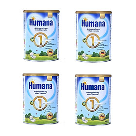 Bộ 4 Lon Sữa Humana Gold 1 (800g) dành cho bé từ 0-6 tháng