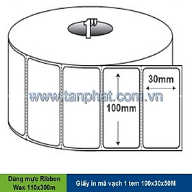 Mua Giấy in mã vạch 1 tem 100x30x50M