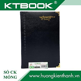 Gói 5 cuốn Sổ ghi chép Bìa Da Đen KTBOOK Cao Cấp KT 8 Mỏng dòng kẻ ngang