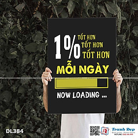 Mua Tranh động lực trang trí phòng làm việc - 1% tốt hơn mỗi ngày - DL384