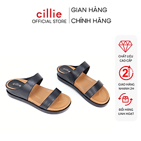 Dép nữ thời trang quai ngang Cillie đế bánh mì cao 4cm 1206