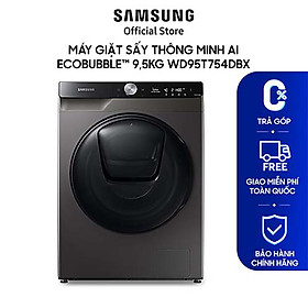 Mua Máy giặt sấy thông minh Samsung AI Ecobubble™ với Bảng điều khiển thông minh 9.5 kg WD95T754DBX/SV - Hàng chính hãng - Giao toàn quốc