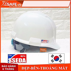 Mua Mũ bảo hộ Sseda IV Hàn Quốc chính hãng có lót xốp cách nhiệt chống nóng nhựa ABS siêu cứng (màu trắng)