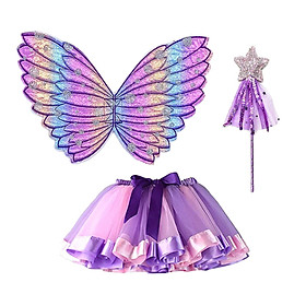 Girls Butterfly Wing Costume Fancy Dress up Fairy Princess Kids for