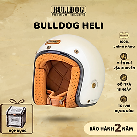 Mũ Bảo Hiểm 3/4 Cổ Điển BULLDOG Heli Sợi Thuỷ Tinh