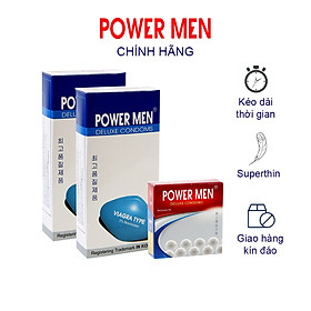 Bao cao su Powermen Siêu mỏng kéo dài hộp 12 chiếc