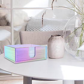 Acrylic Tissue Box Rainbow Paper Napkin Holder Case for Coffee Decoration