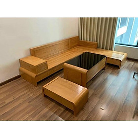 Mua bộ góc L gỗ sồi phòng khách