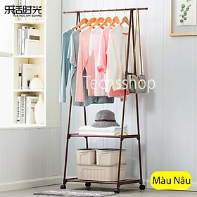 Mua Kệ Treo Quần Áo Hình Tam Giác Có Bánh Xe Đa Năng - Giá Để Đồ Trong Phòng Ngủ