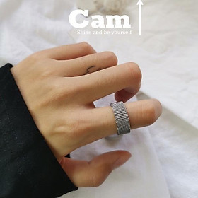 Nhẫn Nam Nữ Xích Elas Ring Phong Cách Hiphop Màu Đen Bạc Đẹp Cao Cấp - Nhẫn Chất liệu Titan Không Gỉ - Elas Ring -CamCam