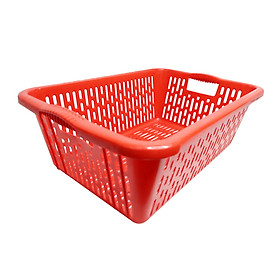 Rổ nhựa chữ nhật có quai 52 x 37 x 18 cm Chấn Thuận Thành đựng đồ, đựng thực phẩm, rau củ, đa năng tiện dụng hàng Việt Nam chất lượng cao (RCN53520-Q) nhiều màu