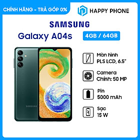 Mua Điện Thoại Samsung Galaxy A04s (4GB/64GB) - Hàng Chính Hãng - Đã kích hoạt bảo hành điện tử