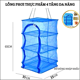 Mua Lồng phơi thực phầm 4 tầng gấp gọn cao cấp an toàn vệ sinh