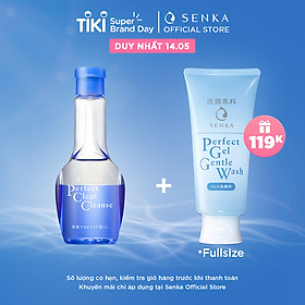 Gel Rửa Mặt Tẩy Trang 2 trong 1 SENKA PERFECT CLEAR CLEANSE 170ML