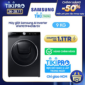 Máy giặt Samsung AI Inverter 9kg WW90TP44DSB/SV - Chỉ giao HCM