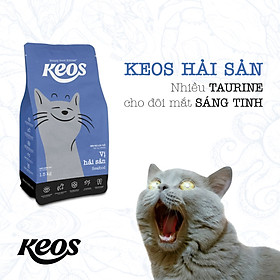 9KG Thức ăn cho mèo Keos Seafood - Vị hải sản - Thức ăn hạt cho mèo