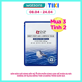 Mặt Nạ Ampoule Tinh Chất Tổ Yến Dưỡng Ẩm Chuyên Sâu SNP Bird's Nest Aqua Ampoule Mask 25ml