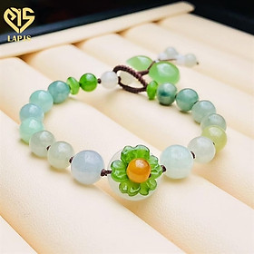 Vòng tay cẩm thạch dầu trong hoa bay HBL-7653 | Trang sức PJS